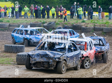 Motorsport: Banger Racing bei Stansted Raceway Essex England Stockfoto