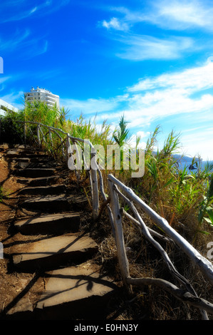 Madeira Portugal Küste Fußweg stockt Stockfoto