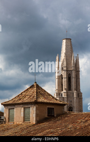 Basilika Parroquial de Sant Feliu, Girona, Katalonien, Spanien Stockfoto