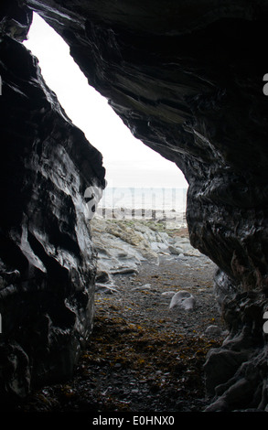 Clan-Strand-Höhle in Dumfries und Galloway - Schottland Stockfoto