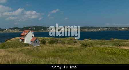 Haus an der Küste, Trinity, Trinity Bay, Halbinsel Bonavista, Neufundland und Labrador, Kanada Stockfoto