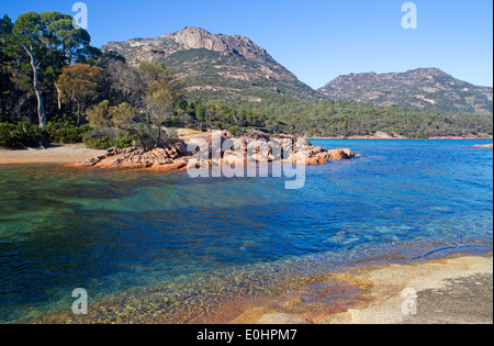 Blick vom Honeymoon Bay gefahren, Freycinet National Park Stockfoto