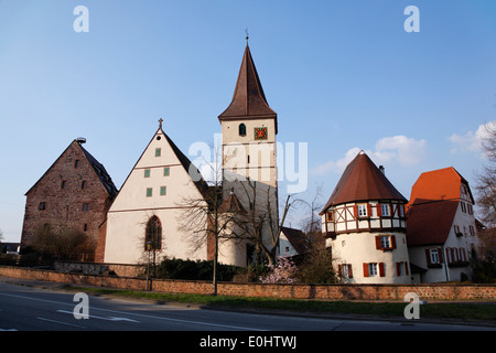 Deutschland, Baden-Württemberg, Merklingen (Weil der Stadt), Kirchenburg, Häuser Stockfoto