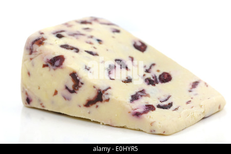 Wensleydale Käse mit Preiselbeeren England UK Stockfoto