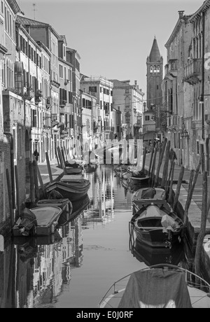 Venedig, Italien - 13. März 2014: Fondamenta Giardini Straße. Stockfoto