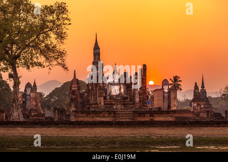 Geschichtspark Sukhothai, der alten Stadt von Thailand Stockfoto