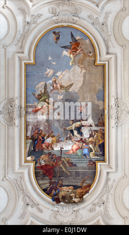 Venedig - Deckenfresko von der Kirche Santa Maria del Rosario (Chiesa dei Gesuati) von Giovanni Battista Tiepolo Stockfoto