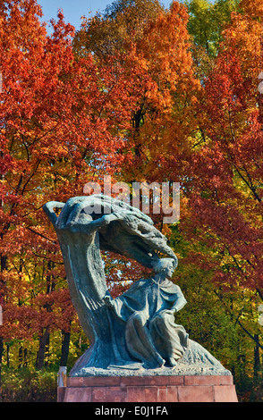Chopin-Denkmal im Lazienki-Park in Warschau, Polen Stockfoto
