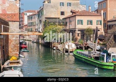 Venedig, Italien - 14. März 2014: Kanal Rio della Sensa Stockfoto