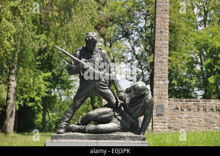 Holocaust Memorial, Skulptur, im KZ Mauthausen, Österreich. Stockfoto