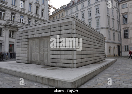 Judenplatz-Holocaust-Mahnmal, Vienna. Stockfoto