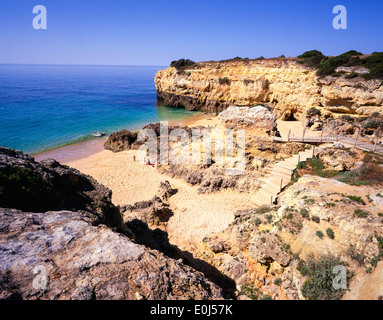 Albandeira Strand in der Nähe von Carvoeiro Algarve Portugal Stockfoto