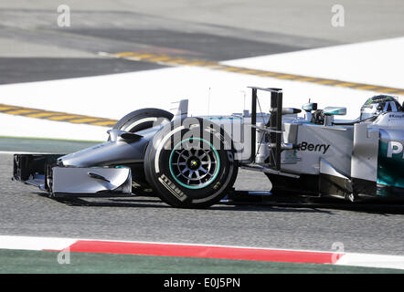 Barcelona, Spanien. 14. Mai 2014. BARCELONA -14 Mai-Spanien: Nico Rosberg in der Formel-1-Test am 14. Mai 2014 in der Barcelona-Catalunya Rennstrecke stattfand. : Bildnachweis Joan Valls/Urbanandsport/Nurphoto: Joan Valls/NurPhoto/ZUMAPRESS.com/Alamy Live-Nachrichten Stockfoto
