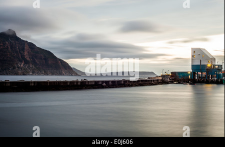 Hafen bei Nacht, lange Exposition Stockfoto