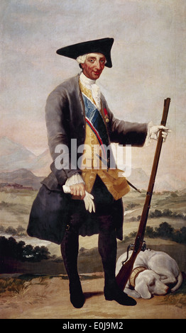 Karl III. von Spanien (1716-1788). König von Spanien (1759-1788. Porträt von Goya, 1786-1788. Museum des Prado. Madrid. Spanien. Stockfoto