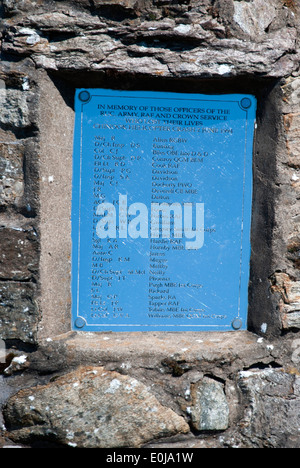 1994-RAF-Chinook-Hubschrauber Absturz Memorial Cairn Mull of Kintyre Schottland Stockfoto