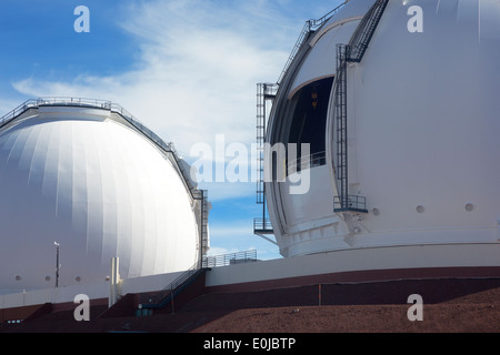 Große Fenster für Teleskop auf der Sternwarte auf Mauna Kea auf der Big Island, Hawaii Stockfoto