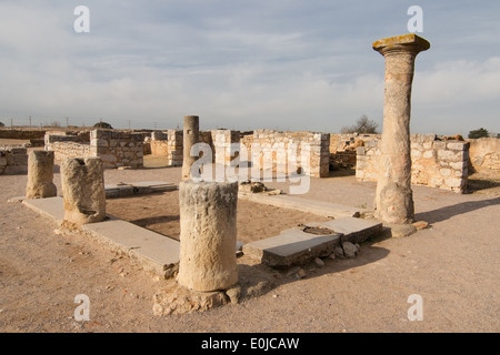 Ruinen der griechisch-römischen Siedlung von Empuries in der katalanischen Küste. Stockfoto