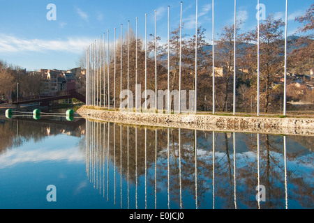 Kanu-Kanal von La Seu de Urgell, Spanien. Stockfoto