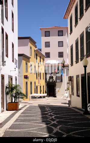 Rua da Se Funchal Madeira Stockfoto