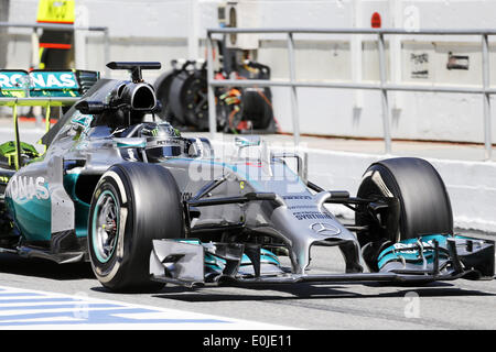 Barcelona, Spanien. 14. Mai 2014. BARCELONA -14 Mai-Spanien: Nico Rosberg in der Formel-1-Test am 14. Mai 2014 in der Barcelona-Catalunya Rennstrecke stattfand. : Bildnachweis Joan Valls/Urbanandsport/Nurphoto: Joan Valls/NurPhoto/ZUMAPRESS.com/Alamy Live-Nachrichten Stockfoto