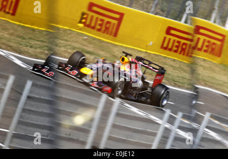 Barcelona, Spanien. 14. Mai 2014. BARCELONA -14 Mai-Spanien: Sebastian Vettel in der Formel-1-Test am 14. Mai 2014 in der Barcelona-Catalunya Rennstrecke statt. : Bildnachweis Joan Valls/Urbanandsport/Nurphoto: Joan Valls/NurPhoto/ZUMAPRESS.com/Alamy Live-Nachrichten Stockfoto