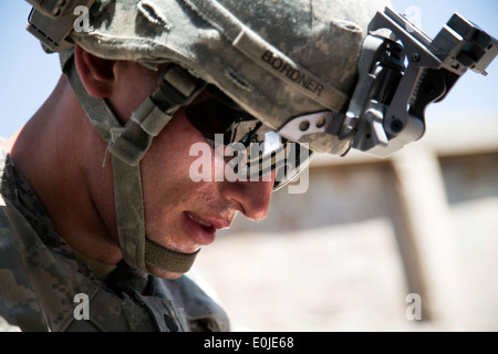 SPC. Brandon Bordner Infanterist, Firma A, 2. Bataillon, 8. Infanterie-Regiment, 2nd Armored Brigade Combat Team, 4. Kind Stockfoto