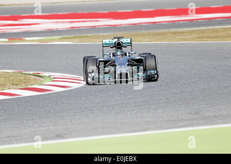 Barcelona, Spanien. 14. Mai 2014. BARCELONA -14 Mai-Spanien: Nico Rosberg in der Formel-1-Test am 14. Mai 2014 in der Barcelona-Catalunya Rennstrecke stattfand. : Bildnachweis Joan Valls/Urbanandsport/Nurphoto: Joan Valls/NurPhoto/ZUMAPRESS.com/Alamy Live-Nachrichten Stockfoto