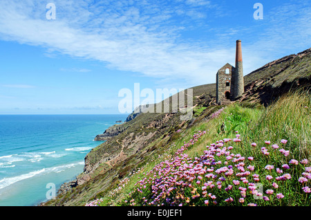 das alte Towanroath Maschinenhaus nahe Kapelle Porth in Cornwall, Großbritannien Stockfoto