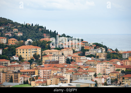 Allgemeine Winter Ansicht von Imperia entfernt im Mittelmeer Italien Stockfoto