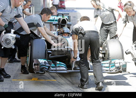 Barcelona, Spanien. 14. Mai 2014. BARCELONA -14 Mai-Spanien: Nico Rosberg in der Formel-1-Test am 14. Mai 2014 in der Barcelona-Catalunya Rennstrecke stattfand. : Bildnachweis Joan Valls/Urbanandsport/Nurphoto: Joan Valls/NurPhoto/ZUMAPRESS.com/Alamy Live-Nachrichten Stockfoto