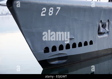 Historischen Weltkrieg u-Boot vor Anker USS Bowfin in Pearl Harbor, Oahu, Hawaii Stockfoto