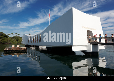 USS Arizona Memorial in Pearl Harbor Oahu, Hawaii Stockfoto