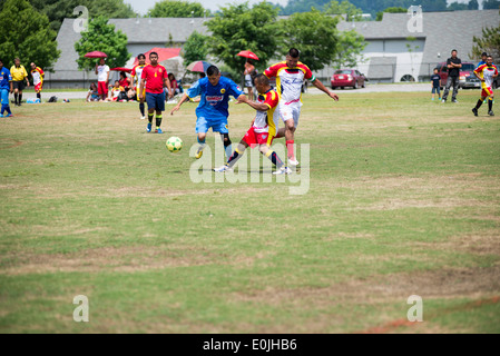 Eine spanische Fußball-Liga spielt ein Spiel in Knoxville, Tennessee Stockfoto