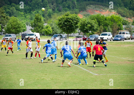 Eine spanische Fußball-Liga spielt ein Spiel in Knoxville, Tennessee Stockfoto