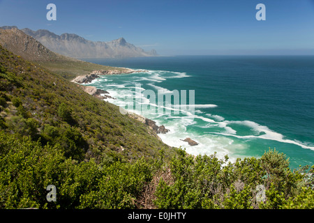 Blick über die Küste in der Nähe von Kogel Bay, Falsebay, Western Cape, Südafrika Stockfoto