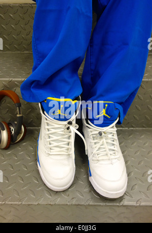 Retro-Nike Air Jordan 5 V (Royal Blau und weiß) Stockfoto