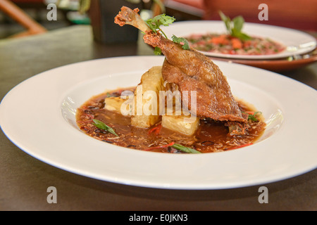 Gebratene Enten-Confit, Bangkok, Thailand Stockfoto