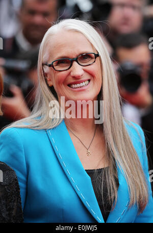 Cannes, Frankreich. 14. Mai 2014. New Zealand Drehbuchautor, Produzent und Regisseur Jane Campion kommt für die Vorführung des Films "Grace of Monaco" und der feierlichen Eröffnung der 67. jährlichen Cannes Filmfestspiele in Cannes, Frankreich, 14. Mai 2014. Außer Konkurrenz präsentiert öffnet der Film das Festival, das vom 14. bis 25 Mai läuft. Foto: Hubert Boesl/Dpa/Alamy Live News Stockfoto