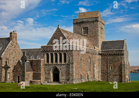 Iona Abbey, Isle of Iona, Schottland, Großbritannien Stockfoto