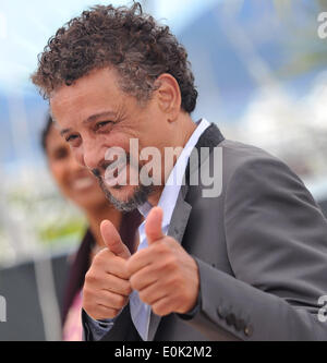 Cannes, Frankreich. 15. Mai 2014. Schauspieler Abel Jafri stellt bei einem Fototermin für den Film "TIMBUKTU" bei den 67. Filmfestspielen in Cannes, Frankreich, 15. Mai 2014. Bildnachweis: Chen Xiaowei/Xinhua/Alamy Live-Nachrichten Stockfoto