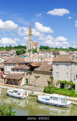 Die alte Stadt von Nérac auf dem Fluss Baïse, Nerac, Lot-et-Garonne, Frankreich Stockfoto