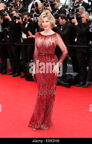 Cannes, Frankreich. 14. Mai 2014. Jane Fonda Teilnahme an der "Grace Kelly" Premiere und Eröffnungsfeier bei den 67. Filmfestspielen von Cannes im Mai 14, 2014/Bild Allianz Credit: Dpa picture-Alliance/Alamy Live News Stockfoto