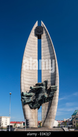 Revolutionäre Leistung aka revolutionären Kampf Monument, erbaut 1974 durch die kommunistische Regierung, Rzeszow, Kleinpolen, Polen Stockfoto