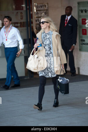 Fearne Cotton verlassen BBC Radio One Studios in London am 15. Mai 2014 Stockfoto