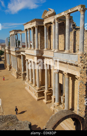 Römisches Theater, Merida, der Provinz Badajoz, Extremadura, Spanien Stockfoto