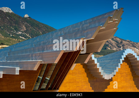 Ysios Bodega Weingut futuristische Architektur at Laguardia in Rioja-Alavesa weinerzeugende Region Baskenland, Spanien Stockfoto