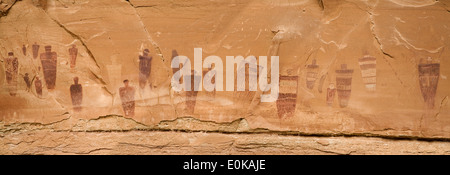 Alten Piktogramme, große Galerie, Horseshoe Canyon, Canyonlands National Park, Utah, USA Stockfoto