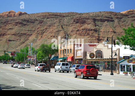 Die Innenstadt von Moab, Utah, USA Stockfoto