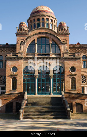 Hospital De La Santa Creu ich Sant Pau entworfen von dem katalanischen modernistischen Architekten Lluis Domenech ich Montaner, Barcelona, Katalonien Stockfoto